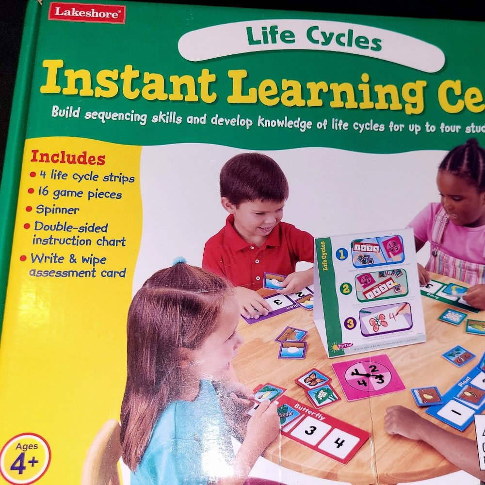 "Lakeshore Instant Learning Center -Life Cycles"- (Brand-New) (Plastic-Wrapped)